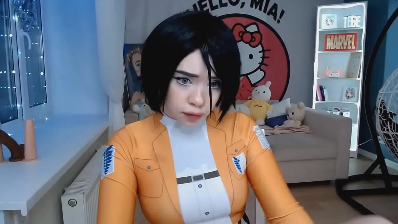 Mikasa Ackerman cosplay xxx fucking pussy on chaturbate